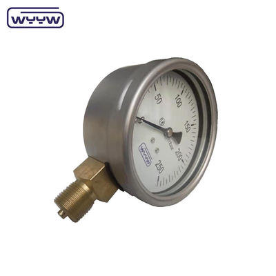 Aluminum Black Pointer Capsule Pressure Gauge Brass Or Stainless Steel Material 1/4 And 1/2 Connection Sizes