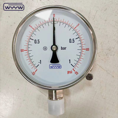 Stainless Steel Case Compound Pressure Gauge For Measuring Both Positive And Negative Pressure Pointer Aluminum