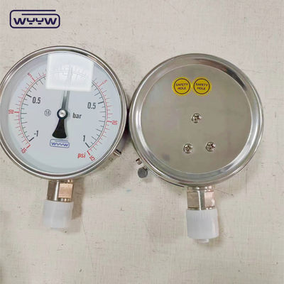 Stainless Steel Case Compound Pressure Gauge For Measuring Both Positive And Negative Pressure Pointer Aluminum