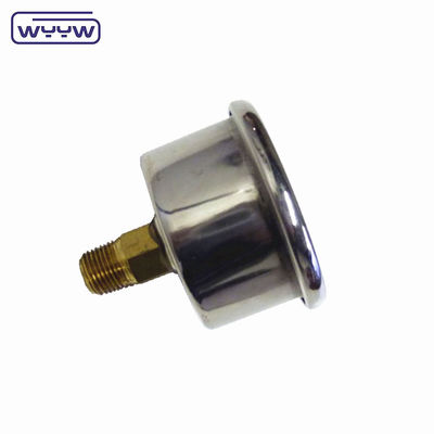 Bottom Back Mount Pressure Gauge Manometer With Brass Connection And Phosphor Bronze Bourdon Tube