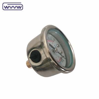 Bottom Back Mount Pressure Gauge Manometer With Brass Connection And Phosphor Bronze Bourdon Tube