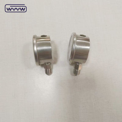 Stainless Steel Bourton Tube Liquid Gauge 1/4&quot; 1/2''BSP/PT/NPT/G/M Thread ±1.6% Of Full Scale