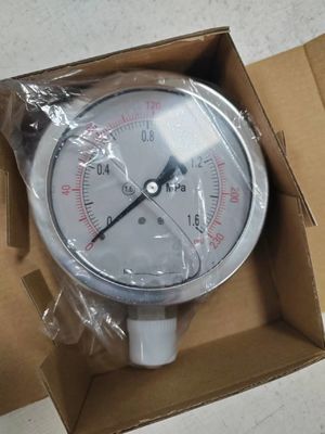 High Accuracy Liquid Filled Vacuum Gauge Stainless Steel Bourton Tube ±1.6% Of Full Scale