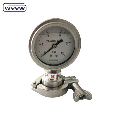 60mm 100mm Thread Standard PT Diaphragm Vacuum Gauge