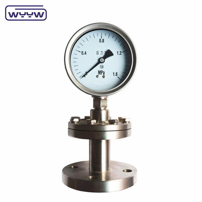 100mm Diaphragm Seal Pressure Gauge Connection Bottom Mounting Type Direct Bottom Or Back