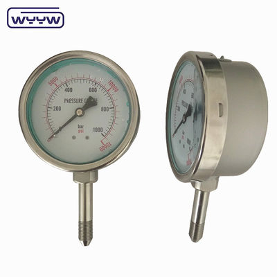 Industrial Liquid Filled Pressure Gauge 63mm 100mm 150mm Options
