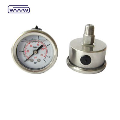 Stainless Steel Bourton Tube Liquid Filled Pressure Gauge Heavy Duty 63mm 100mm 150mm
