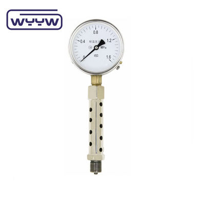 1/2 Inch NPT High Temperature Pressure Gauge With Safe Glass Window And Plastic Window