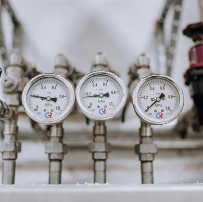 DN25 Flange Size Diaphragm Pressure Gauge with Bottom Mount and Bourdon Tube Configuration for Industrial Applications