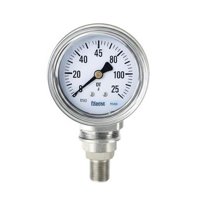 Black Steel Electric Contact Pressure Gauge 150mm with Bottom Mount for Hydraulic Systems