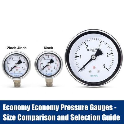 2-inch 4-inch 6-inch Economy Pressure Gauge for Industrial and Commercial Applications