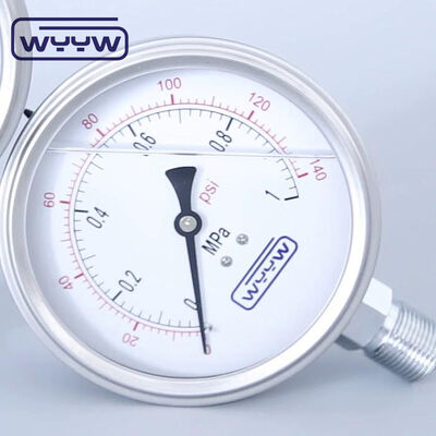 2 Inch Dial Size High Pressure Meter with 304 Stainless Steel Case - Industrial Pressure Gauge Manometer
