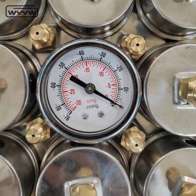 Stainless Steel Vacuum Pressure Gauge with 60mm Dial Size and Back Mount for Industrial Applications