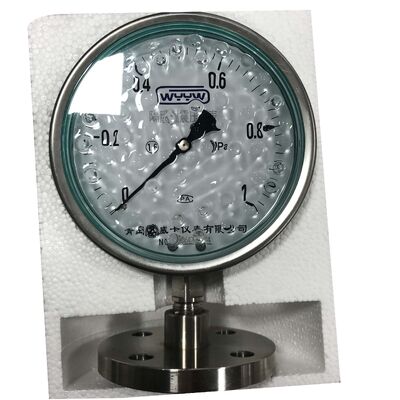 6-inch 150mm Sanitary Pressure Gauge with Flange | 0-1MPa Range | Vibration Resistant Diaphragm Design