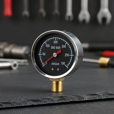 30mm 300 Bar Steel Case Mini Pressure Gauge Manometer for Airgun