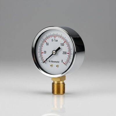 50mm Chromed Ring Economy Pressure Gauge with 1/4"NPT Connection for Air and Hydraulic Systems