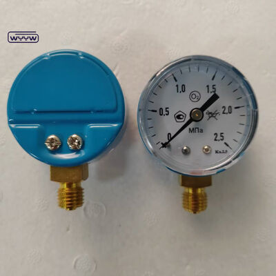 2" Blue Color Case Economy Pressure Gauge With 25MPa Range, Ideal For Oxygen And Natural Gas Applications