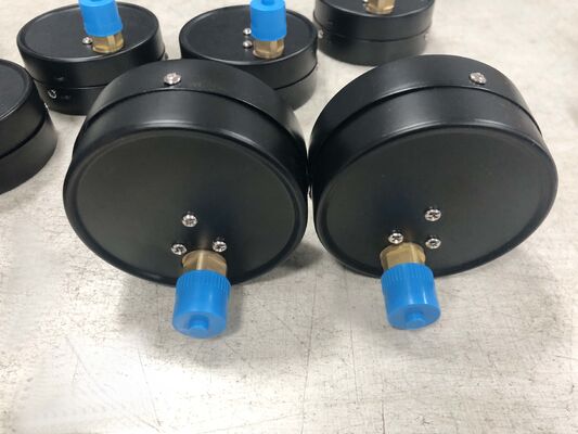 4-inch (100mm) Air Receiver Tank Pressure Gauge with 0-1.6MPa Range and Color-Coded Safety Zones