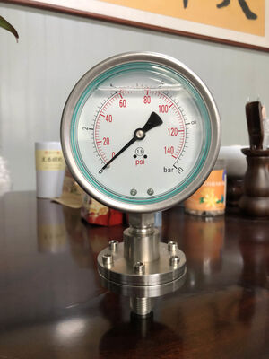 Stainless Steel Diaphragm Pressure Gauge with Diaphragm Seal Protection for Chemical & Sanitary Applications