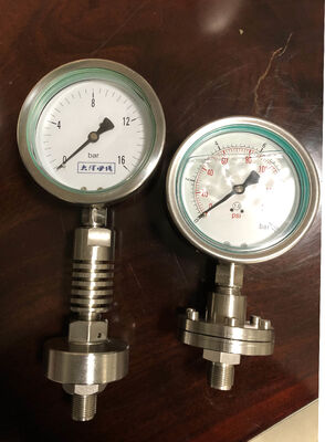 Stainless Steel Diaphragm Pressure Gauge with Diaphragm Seal Protection for Chemical & Sanitary Applications