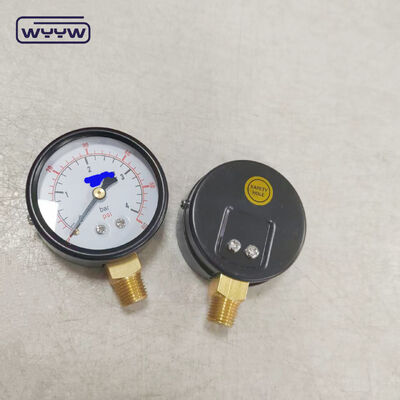 Radial Connection 60mm Bar Pressure Gauge Gas Pressure Meter
