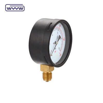 Radial Connection 60mm Bar Pressure Gauge Gas Pressure Meter