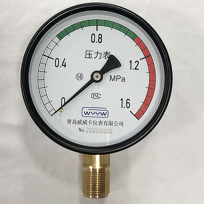 4 Inch 100MM 0~1.6MPa Carbon Steel Pressure Gauge for Air Compressor and Compressed Air Receiver Tank