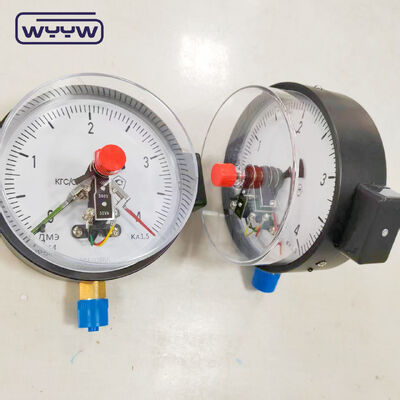 150mm Black Steel Magnetic-assisted Electric Contact Manometer Pressure Gauge with 1.6% Accuracy