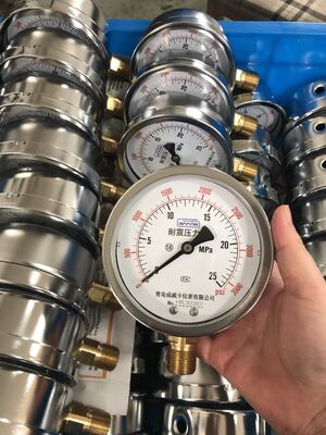 Oil Filled Shock Resistant Pressure Gauge 0‑25MPa Anti‑Yellow High‑Purity Damping Oil Manometer