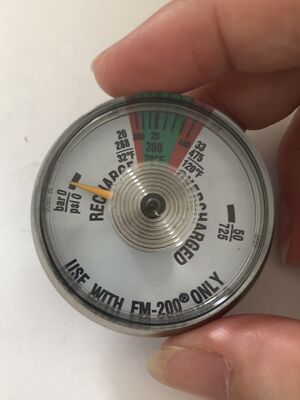 FM‑200 Mini Pressure Gauge | Fire Suppression Cylinder Manometer