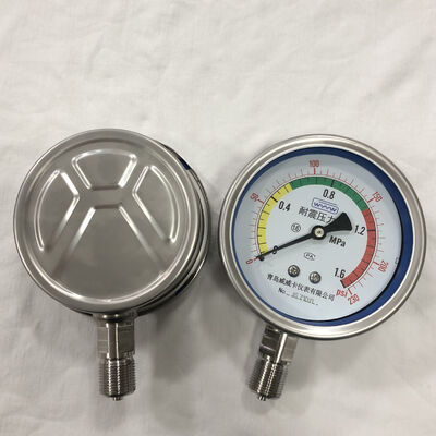 Stainless Steel Housing Pressure Gauge Manometer To Fill Oil Suitable For Industrial Applications With 1 Year Assurance