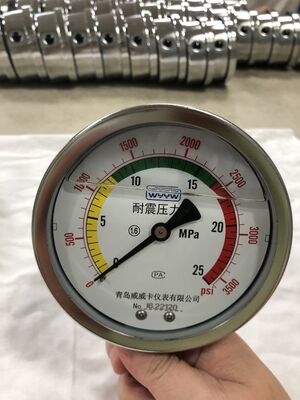 Stainless Steel Pressure Gauge Manometer Featuring Customized Support OBM and Fluid Compatibility Air Designed for Industrial