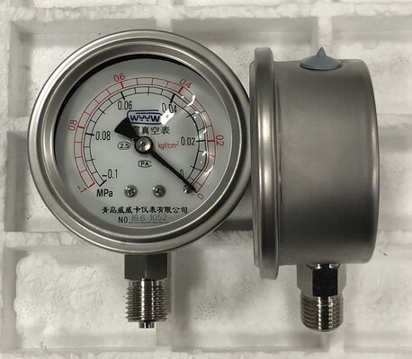 Oil Filled No Oil Dry Economy Pressure Gauge Featuring Gas Oxygen CO2 Black Steel Case Durable Pressure Control Device