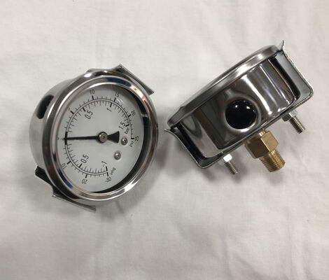 60mm Semi-Steel Pressure Gauge with Dual Scale Measurement for Industrial Applications